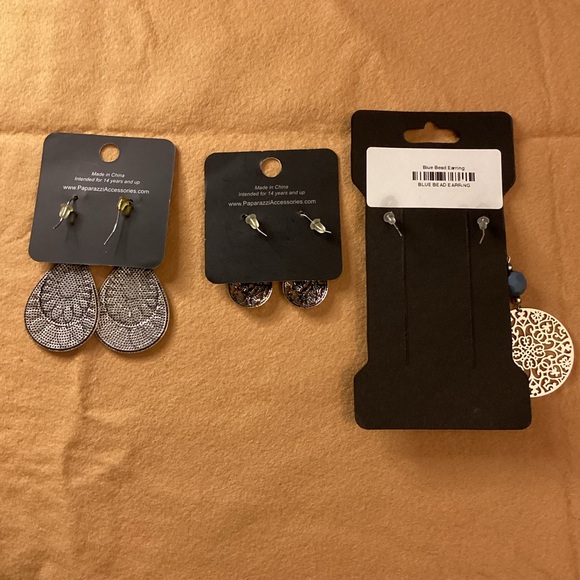 NWT 2- paparazzi Earring bundle 1-unknown brand(3pairs) - Picture 5 of 5